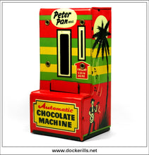 Neapolitan Automatic Chocolate Machine, Vintage Tin Plate Novelty Money Box, Peter Pan Regd, Great Britain 4.