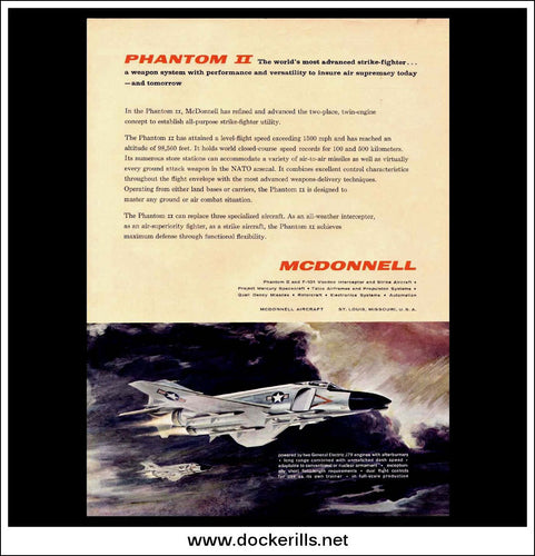 McDonnell Phantom II. Original Vintage Advert From 1961.
