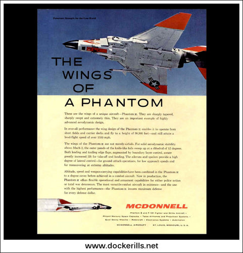 McDonnell Phantom II - Wings Of A Phantom. Original Vintage Advert From 1961.