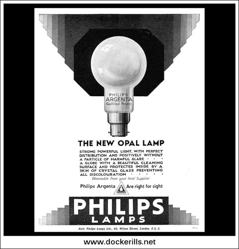 Philips Argenta Lamps. Original Vintage Advert From, September 9th, 1925.