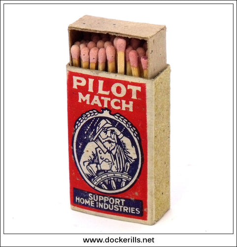 Pilot Matches, Bryant & May Ltd. Vintage Original Matchbox With Contents. Support Home Industries.