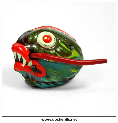 Vintage Tin Plate Piranha Toy, West Germany 1.