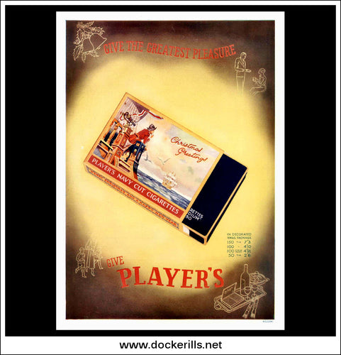 Player's Navy Cut Cigarettes. Original Vintage Christmas Advert From December 5th, 1934.