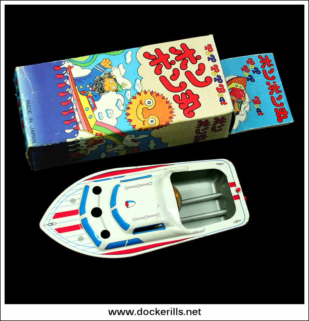 Pop Pop Boat 'Super 105'. Tin Plate Novelty Toy, Japan 1.