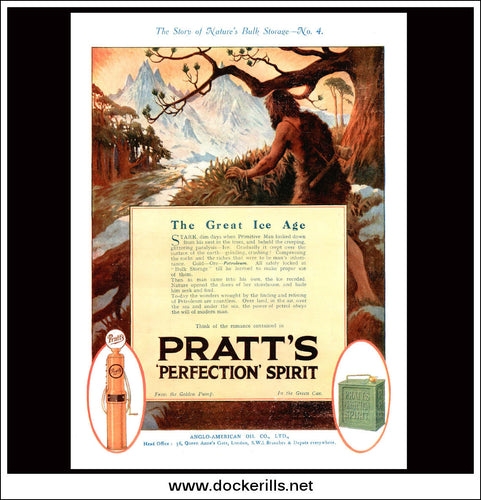 Pratt's Perfection Oil. Original Vintage Advert From August 13th, 1921.