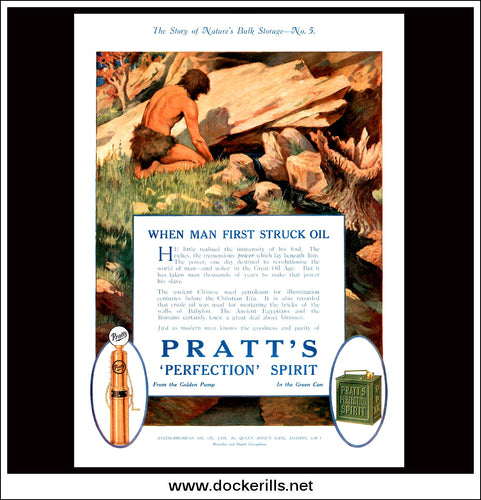 Pratts Perfection Oil. Original Vintage Advert From September 3rd, 1921.