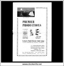Original Premlight Electric Lamp Catalogue (Yacht, Light House, Anchor, Barrel Shaped Lamps) Cover.