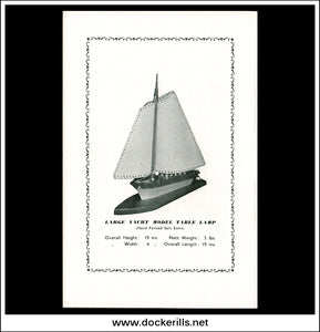 Original Premlight Electric Lamp Catalogue (Yacht, Light House, Anchor, Barrel Shaped Lamps) Sample Page.