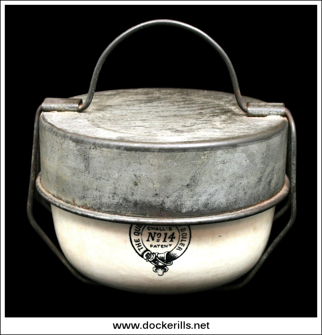 The Queen's Pudding Basin No. 14, Challis Patent. Antique Pudding Basin / Boiler 1.