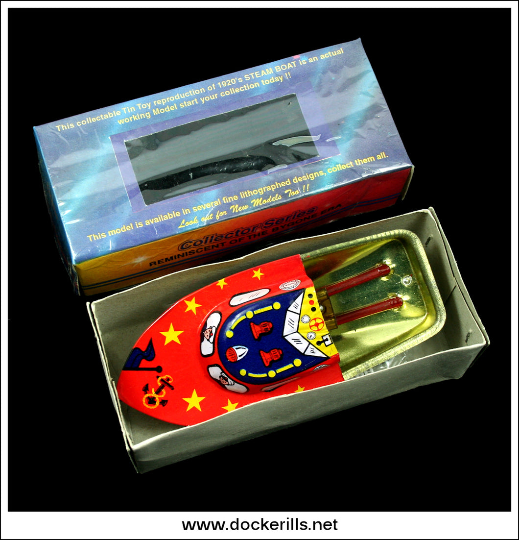 Pop Pop Boat 'Dare' , Tin Plate Novelty Toy, Ratandeep Enterprises, India.