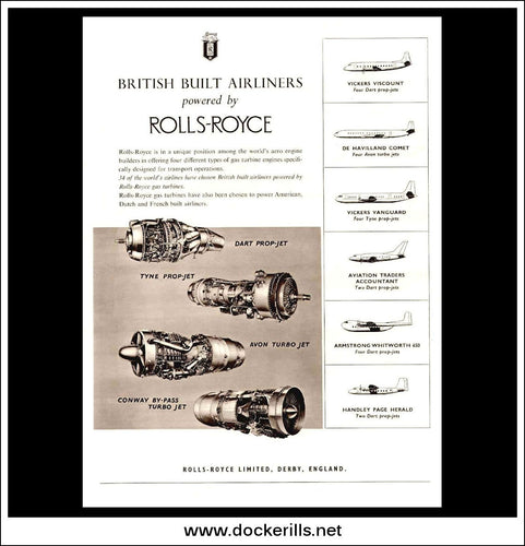 Rolls Royce Engines. Original Vintage Advert From August 31st, 1957.