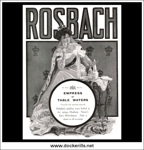 Rosbach Table Waters. Original Vintage Advert From July 15th, 1905.
