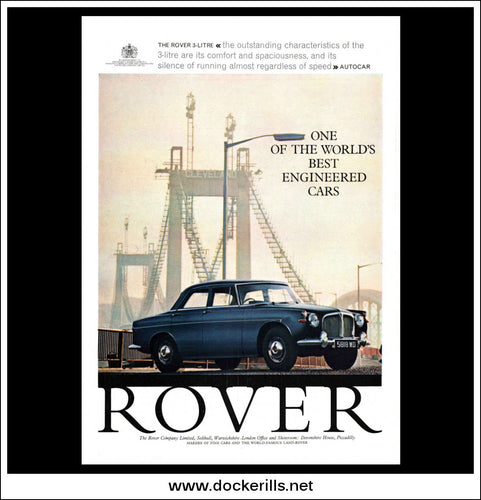 The Rover 3 Litre. Original Vintage Advert From April 28th 1962
