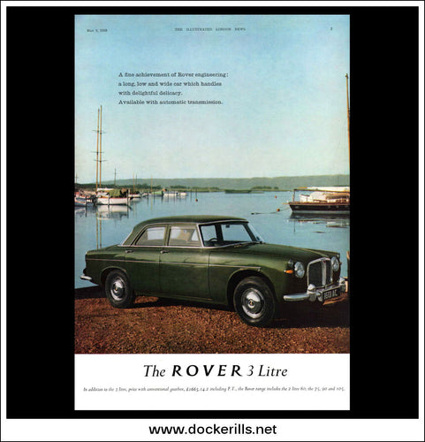 The Rover 3 Litre. Original Vintage Advert From May 9th 1959