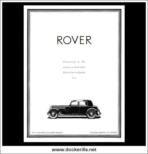 Rover. Original Vintage Advert From February 24th 1937