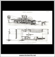 Sawing Machinery. Antique Print, Lithograph c. 1880 1.