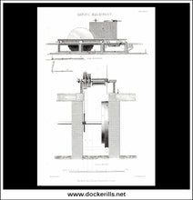 Sawing Machinery. Antique Print, Lithograph c. 1880 2.