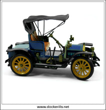 1909 Opel Doktor-Wagen Oldtimer Car. Vintage Tin Plate Clockwork Toy, Schuco, Germany 2.