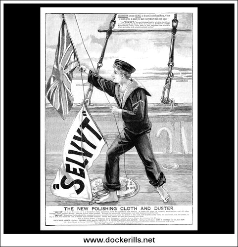 Selvyt Polishing Cloth And Duster. Original Vintage Advert From May, 1886.