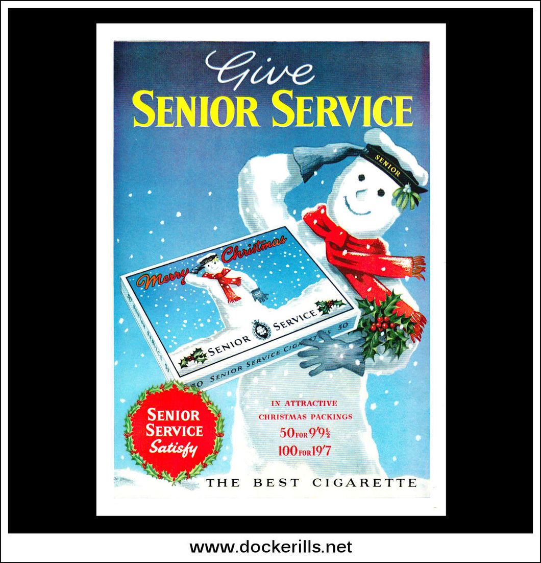 Senior Service Cigarettes. Original Vintage Advert From December 12th, 1959.