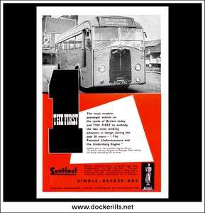 Sentinel Single Decker Bus. Original Vintage Advert From June, 1950.