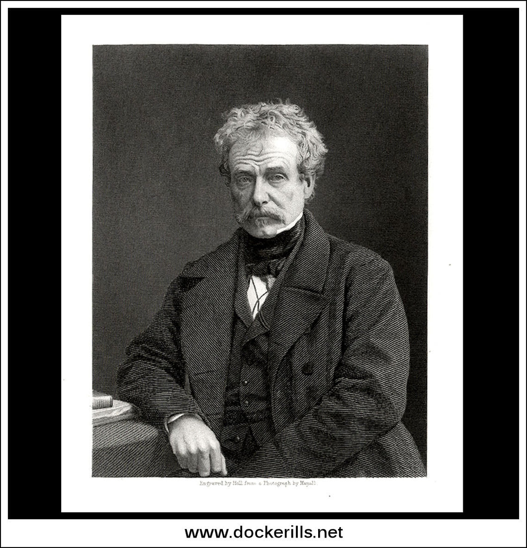 Sir Colin Campbell, Lord Clyde. Antique Print, Steel Engraving c. 1880.