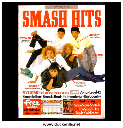 Smash Hits Magazine, April 23 - May 4, 1986. Vol. 8, No. 9.