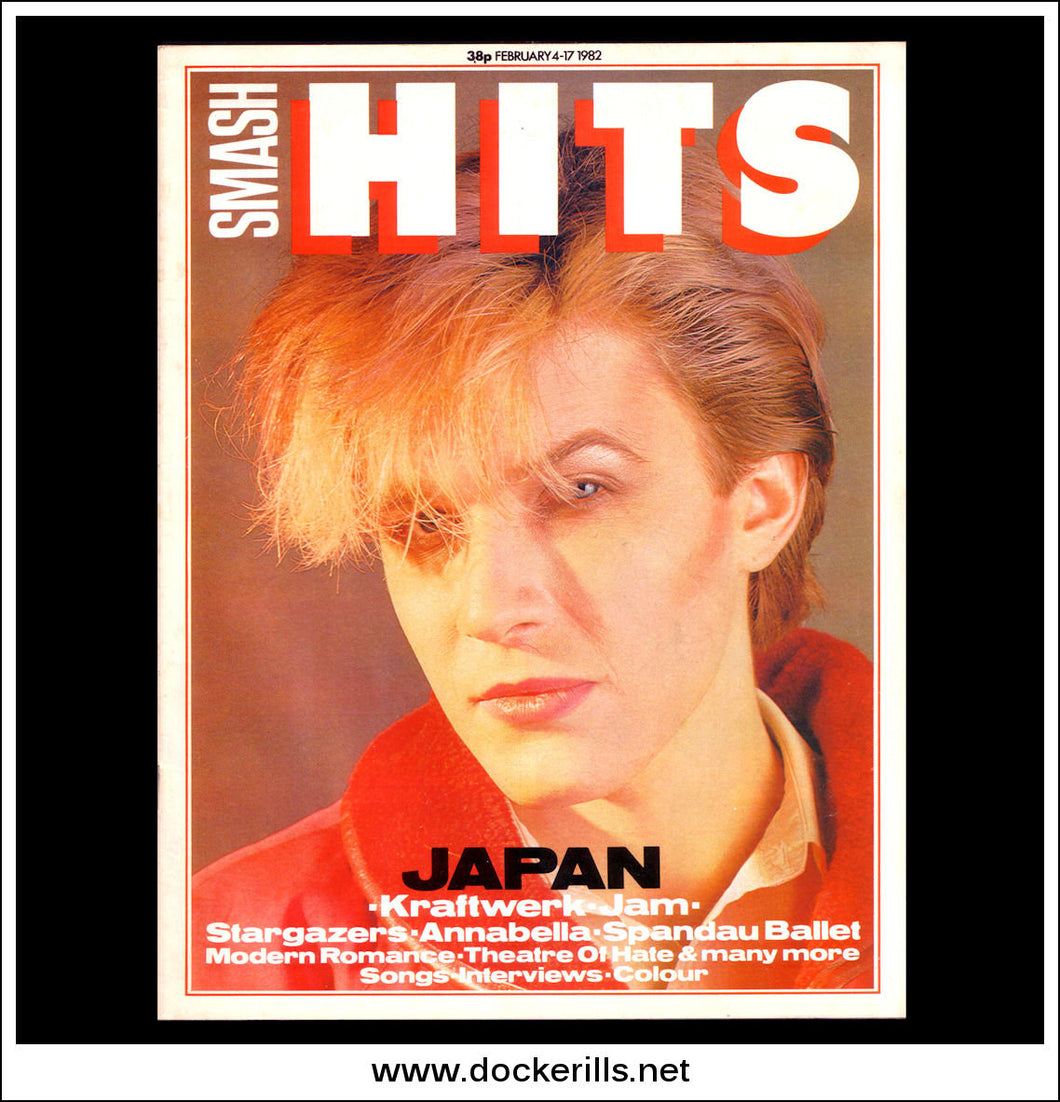 Smash Hits Magazine, February 4-17, 1982. Vol. 4, No. 3.