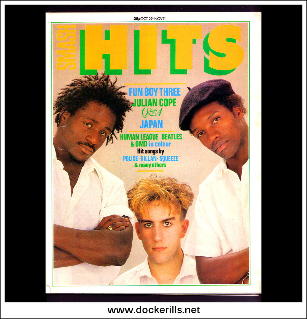 Smash Hits Magazine, October 29, 1981. Vol. 3, No. 22