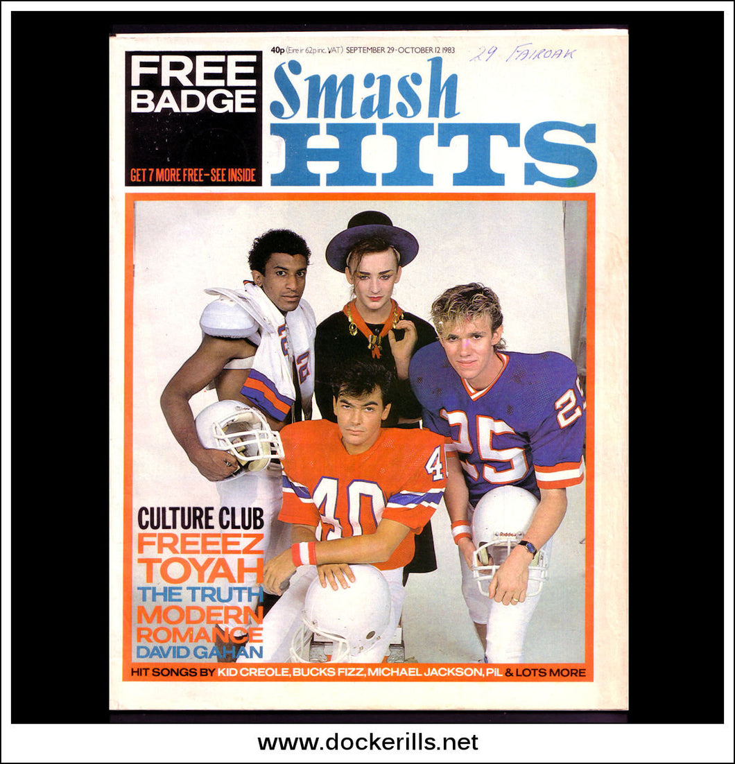 Smash Hits Magazine, September 29 - October 12, 1983. Vol. 5, No. 20.
