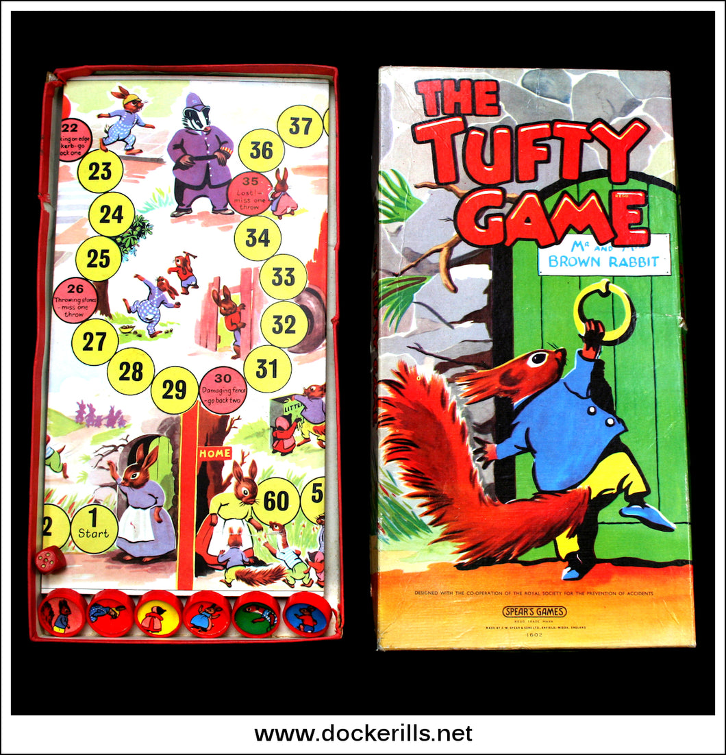 The Tufty Game, Spear's Games / J.W. Spear & Sons Ltd. Vintage Board Game.