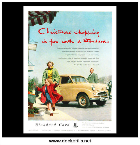 Standard Cars. Original Vintage Christmas Advert From December 1956.