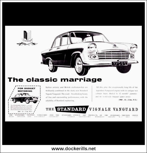 Standard Vignale Vanguard. Original Vintage Advert From October 1959.