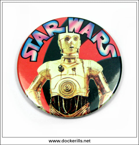 Vintage Star Wars C3PO Badge 1977.