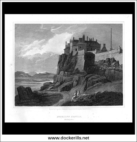 Stirling Castle, Stirlingshire, Scotland. Antique Print, Copper Plate Engraving 1815