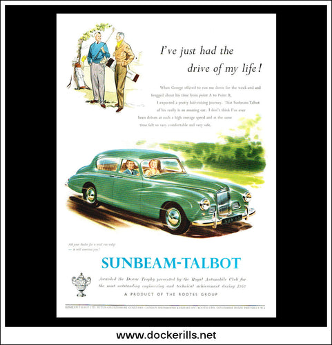 Sunbeam Talbot. Original Vintage Advert From December, 1953.
