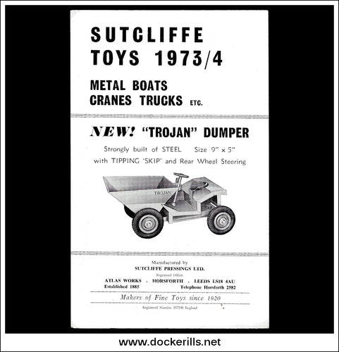 Vintage Catalogue / Brochure for Sutcliffe Pressings Ltd., England, 1973-74.