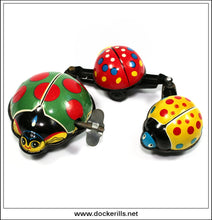 Miniature Lady-Bug. Vintage Tin Plate Clockwork Novelty Toy, T.P.S. Toplay Ltd., Japan 2.