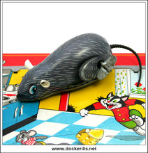 Busy Mouse. Vintage Tin Plate Clockwork Novelty Toy, T.P.S. Toplay Ltd., Japan 3.