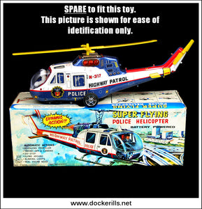 Super Flying Helicopter, T.P.S. / Toplay Ltd., Japan. TIN TOY SPARE PART - Battery Compartment Door.