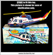 Super Flying Helicopter, T.P.S. / Toplay Ltd., Japan. TIN TOY SPARE PART - Original Box.