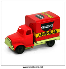 Vintage Tin Plate Lorry Truck American Express Livery Takatoku Japan