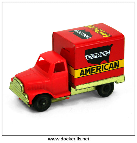 Vintage Tin Plate Lorry Truck American Express Livery Takatoku Japan