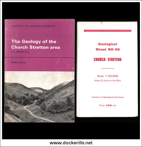 Buy The Geology Of The Church Stretton Area, by J.E. Wright & Accompanying Map Geological Sheet SO 49 Church Stretton 1:25,000. 