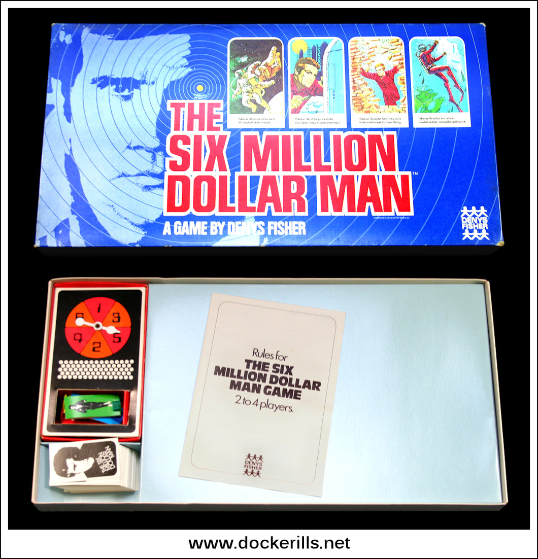 The Six Million Dollar Man Game, Denys Fisher. Vintage Board Game, 1975. 1.