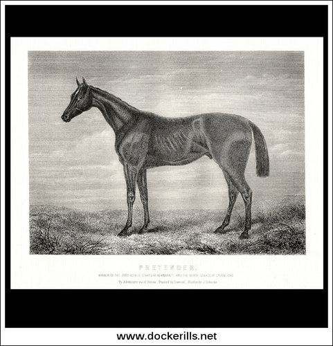Pretender. Winner Of The 2000 Guinea Stakes At Newmarket, And The Derby Stakes At Epsom, 1869.