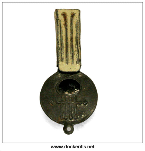 Vintage Banjo Shaped Tin Whistle. Vintage Novelty Tin Plate Toy. Germany