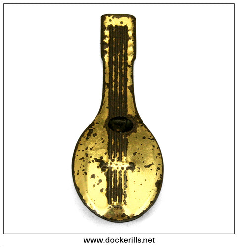 Vintage Mandolin Shaped Tin Whistle. Vintage Novelty Tin Plate Toy. 