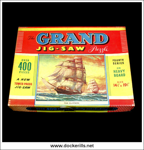 Grand Jig-Saw Puzzle - Tea Clippers No 928. Tower Press Product.