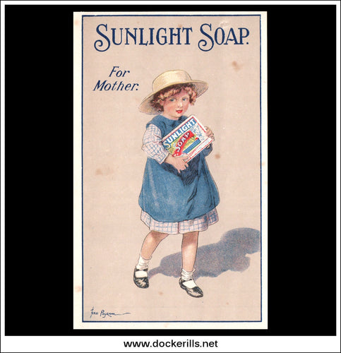 Victorian Trade Card - Sunlight Soap. Lever Brothers Ltd., Port Sunlight, Cheshire A.